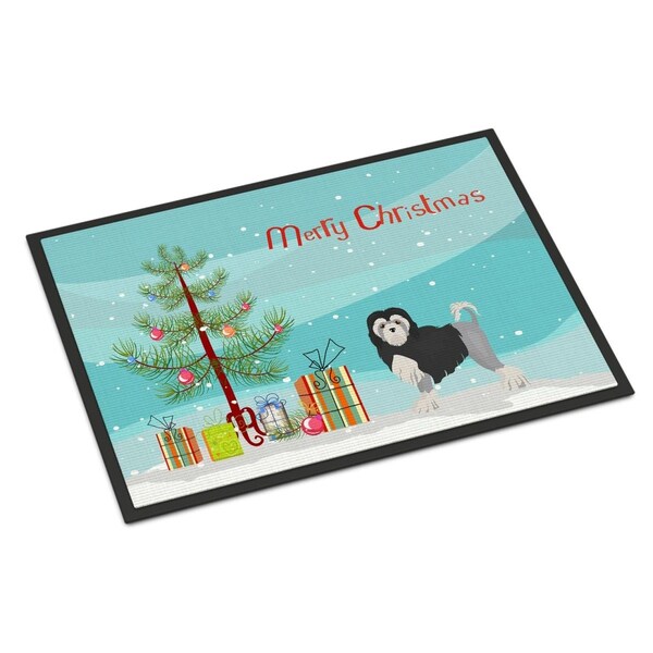 Carolines Treasures 24 x 36 in. L Wchen or Little Lion Dog Christmas Tree Indoor or Outdoor Mat CK3470JMAT - main